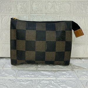 FENDI PEQUIN VINTAGE PVC COSMETIC BAG/POUCH